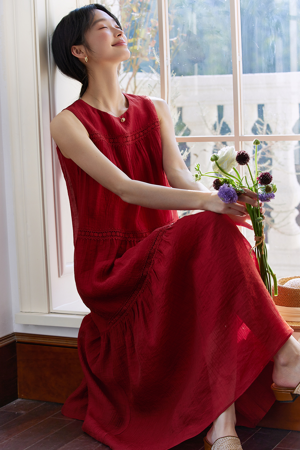 Vacation Style Sleeveless Loose Dress