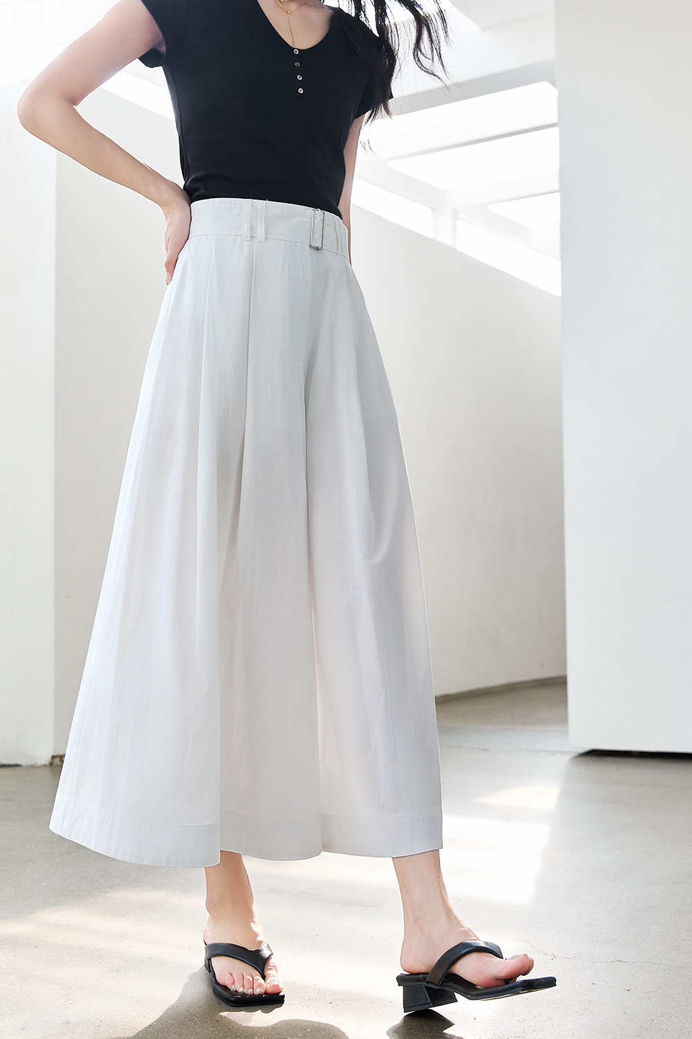 100% Cotton Loose Skirt Pants-VIMLYSTORE