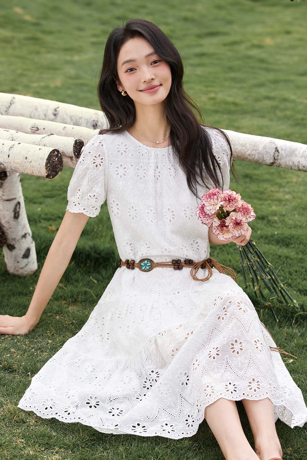 Cotton Embroidered Dress