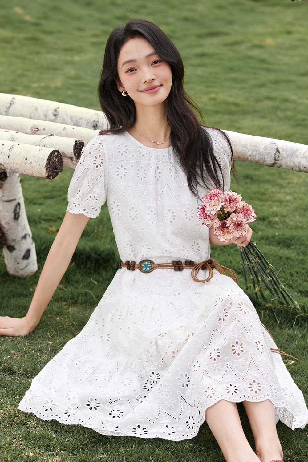 Cotton Embroidered Dress