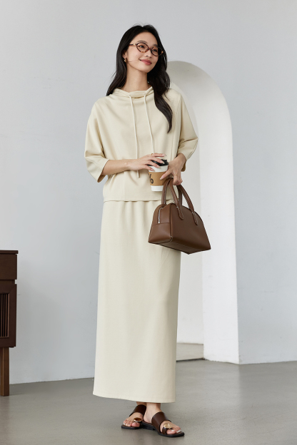 High-grade drawstring top skirt fashion Slim suit-VIMLYSTORE