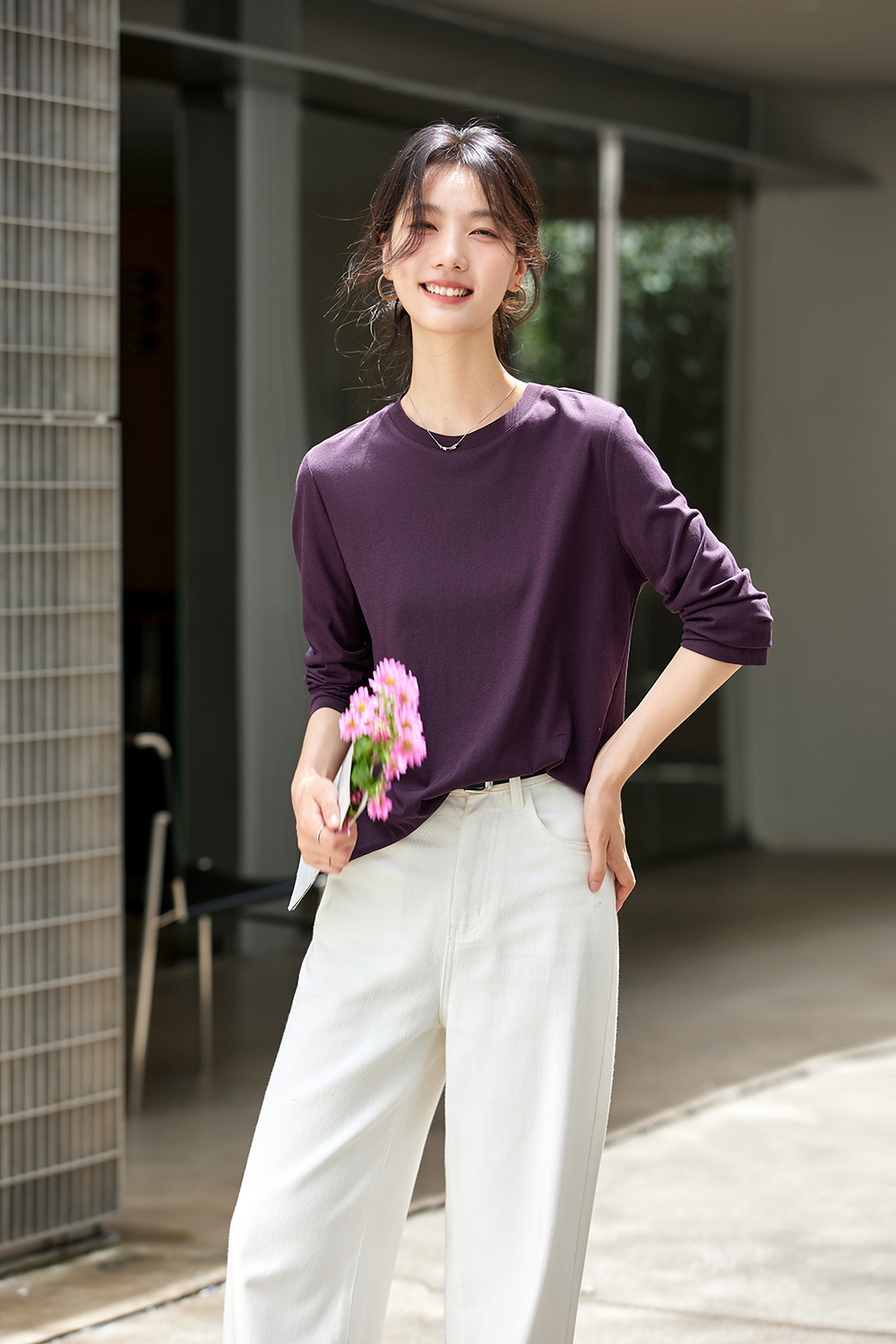 Essential Crewneck Layering Tee-VIMLYSTORE