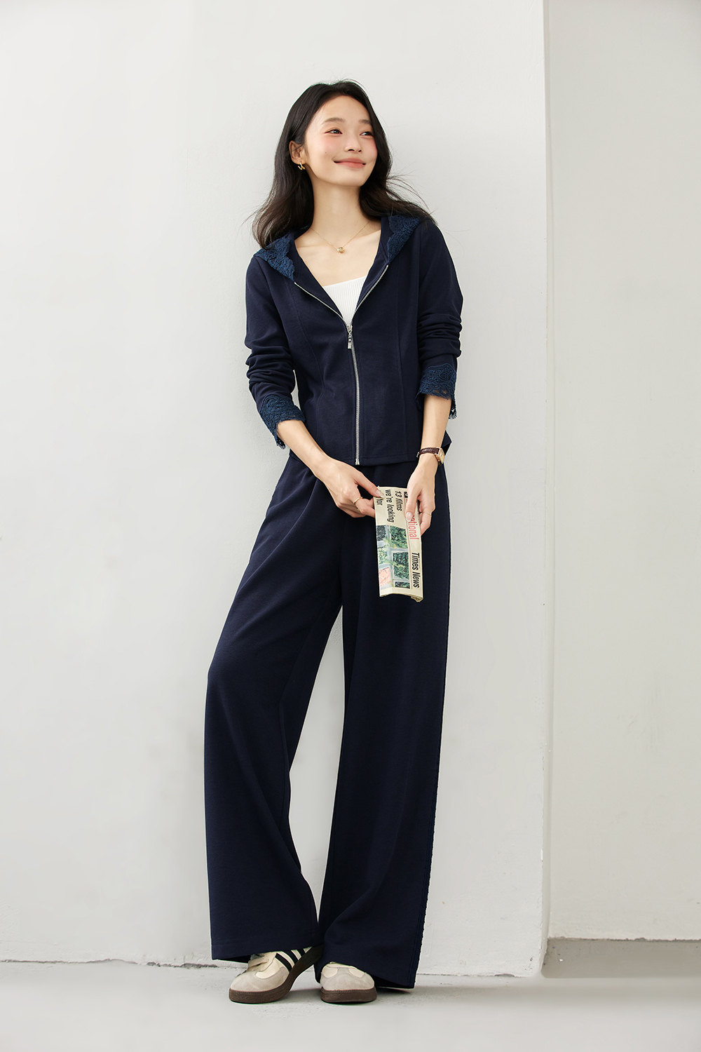 Hooded Top & Wide-Leg Jumpsuit-VIMLYSTORE