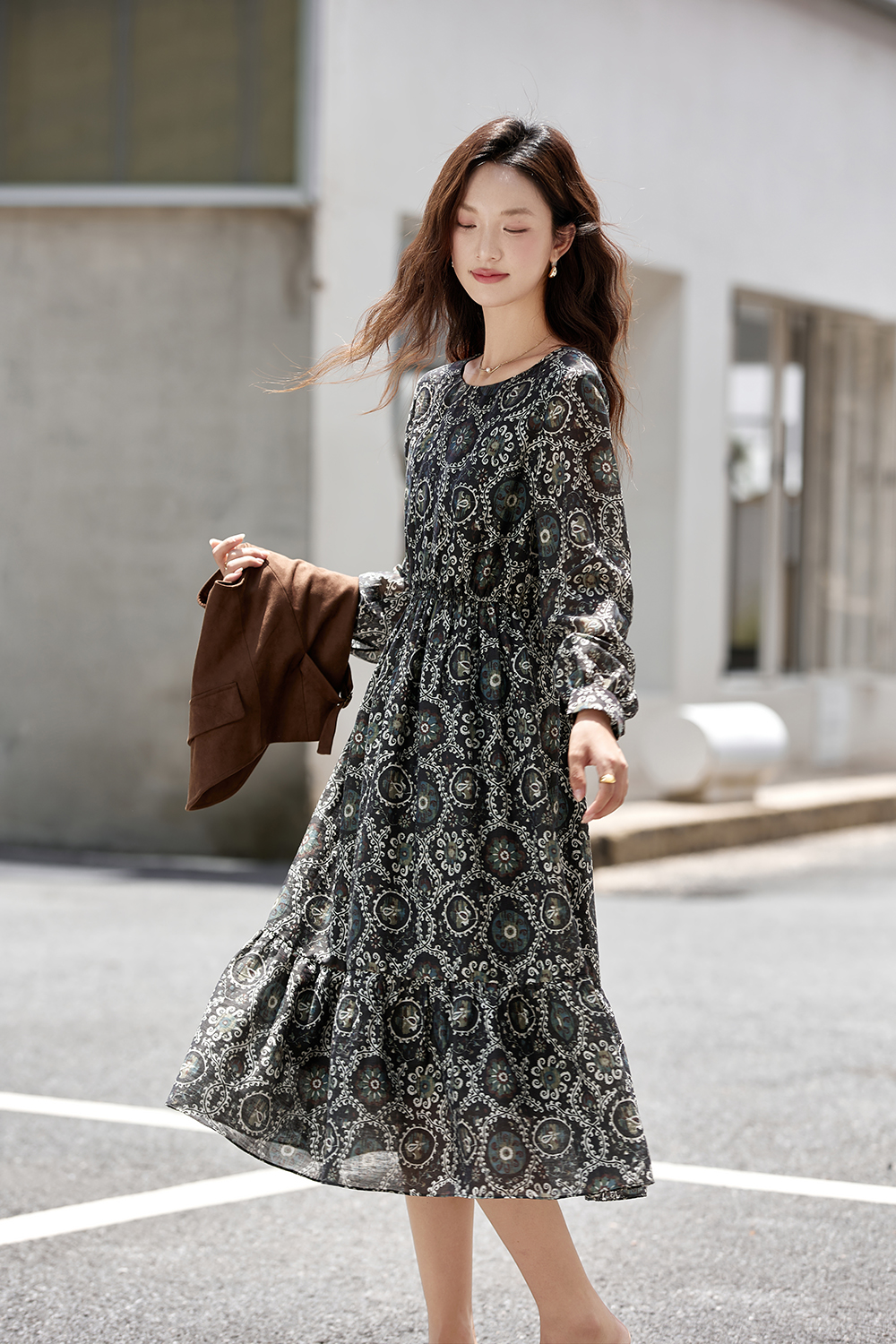 Vest Top with Floral Mid-Length Dress Two-Piece Set-VIMLYSTORE