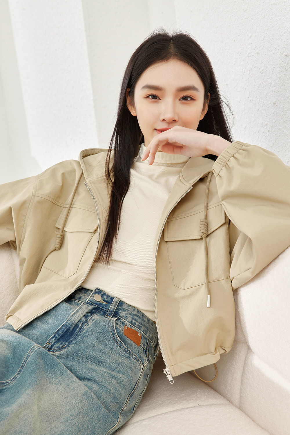 Short Workwear-Style Jacket