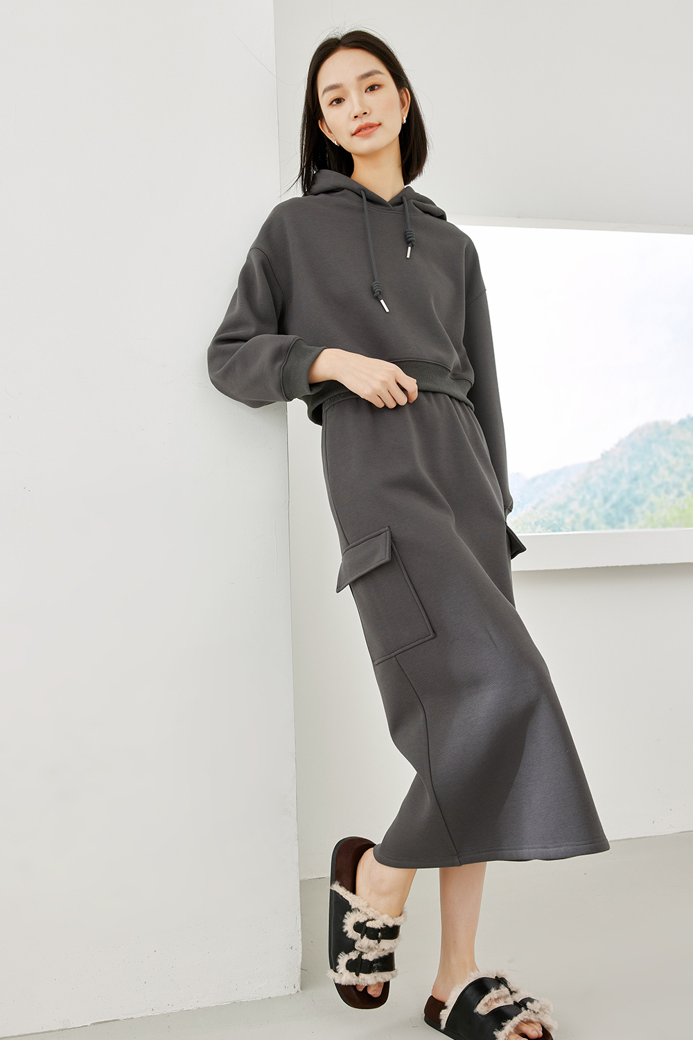 Fleece-Lined Thick Casual Outfit