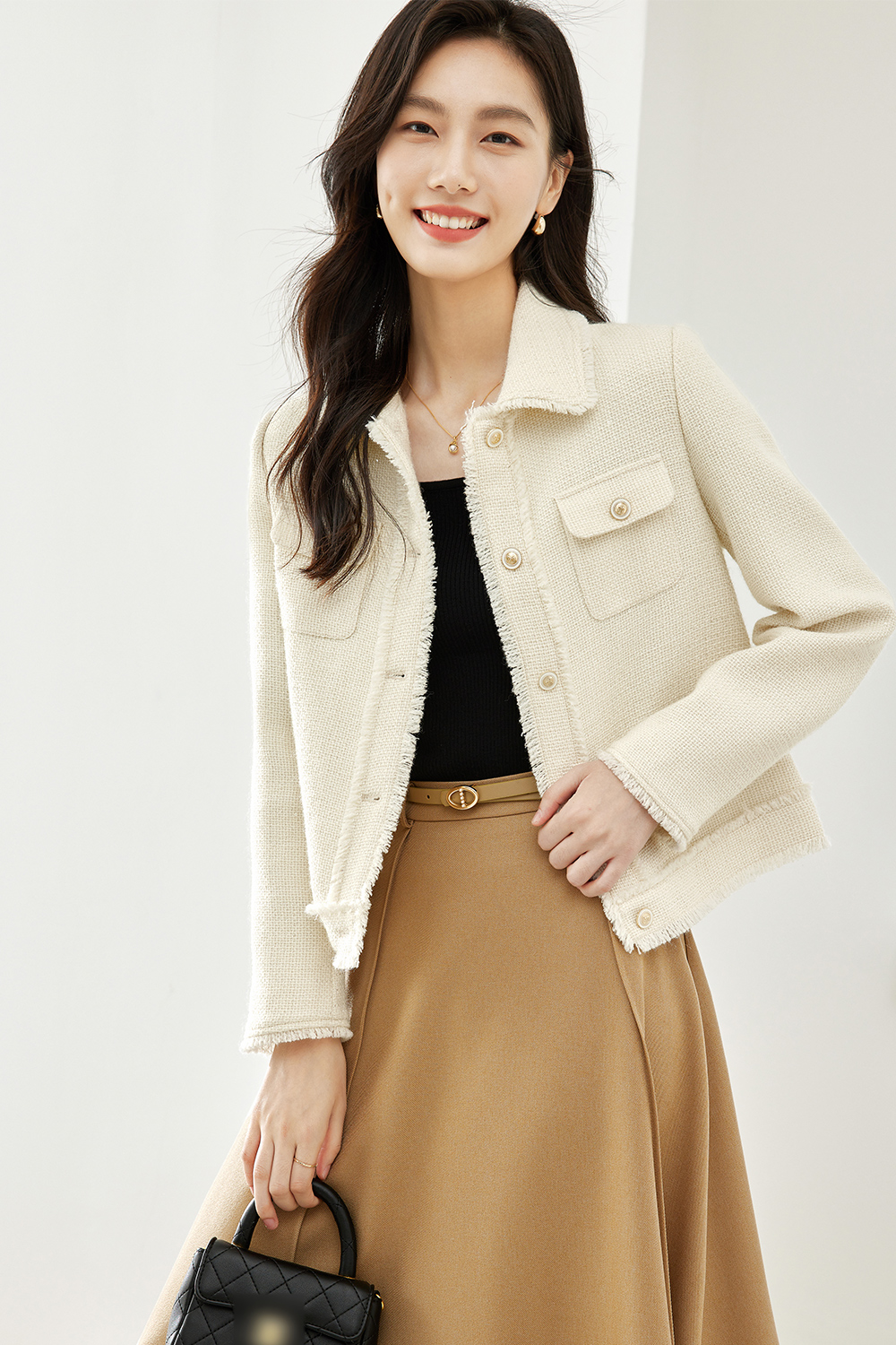 Wool blend coat