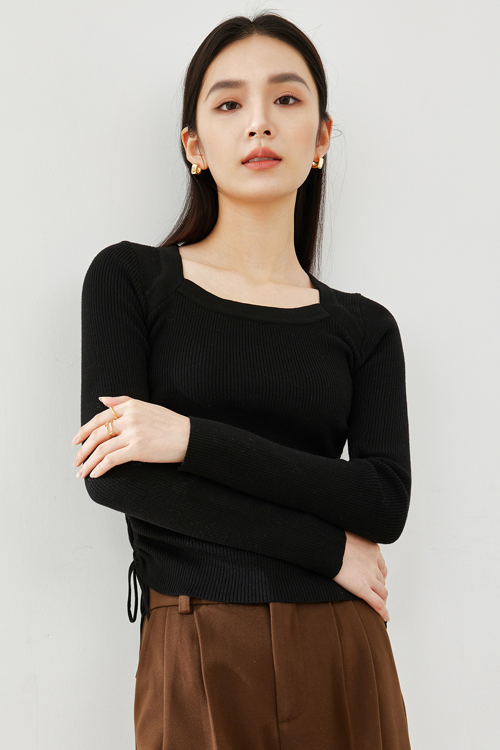 Simple Solid Color Knit Sweater