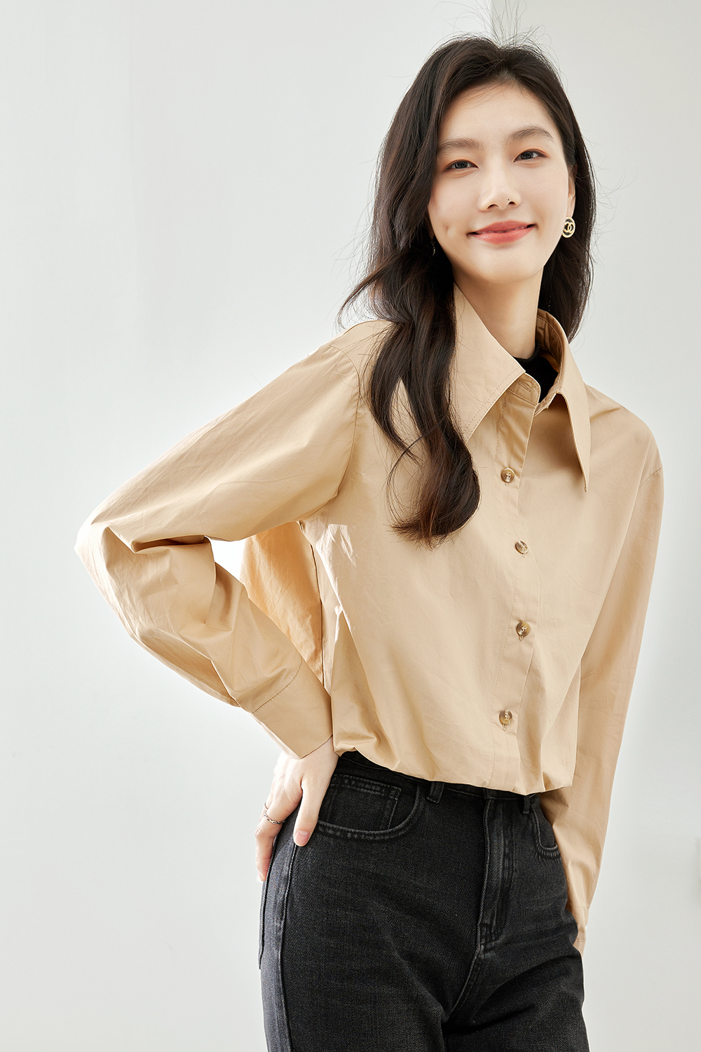 Mock two-piece shirt