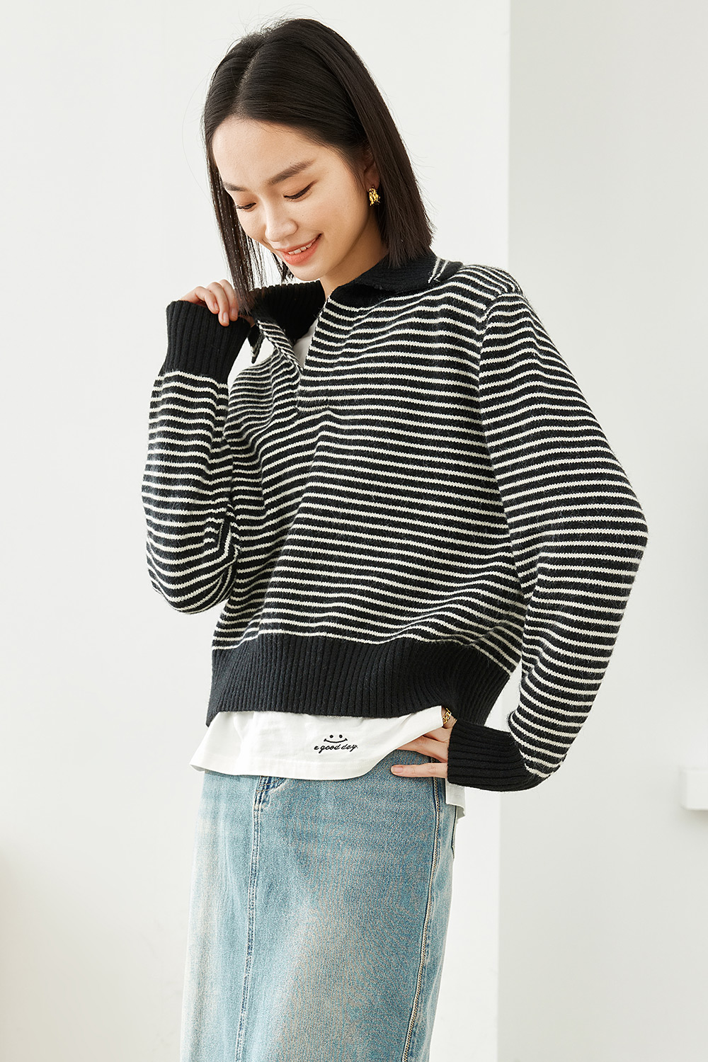 Black And White Color Block Stripes