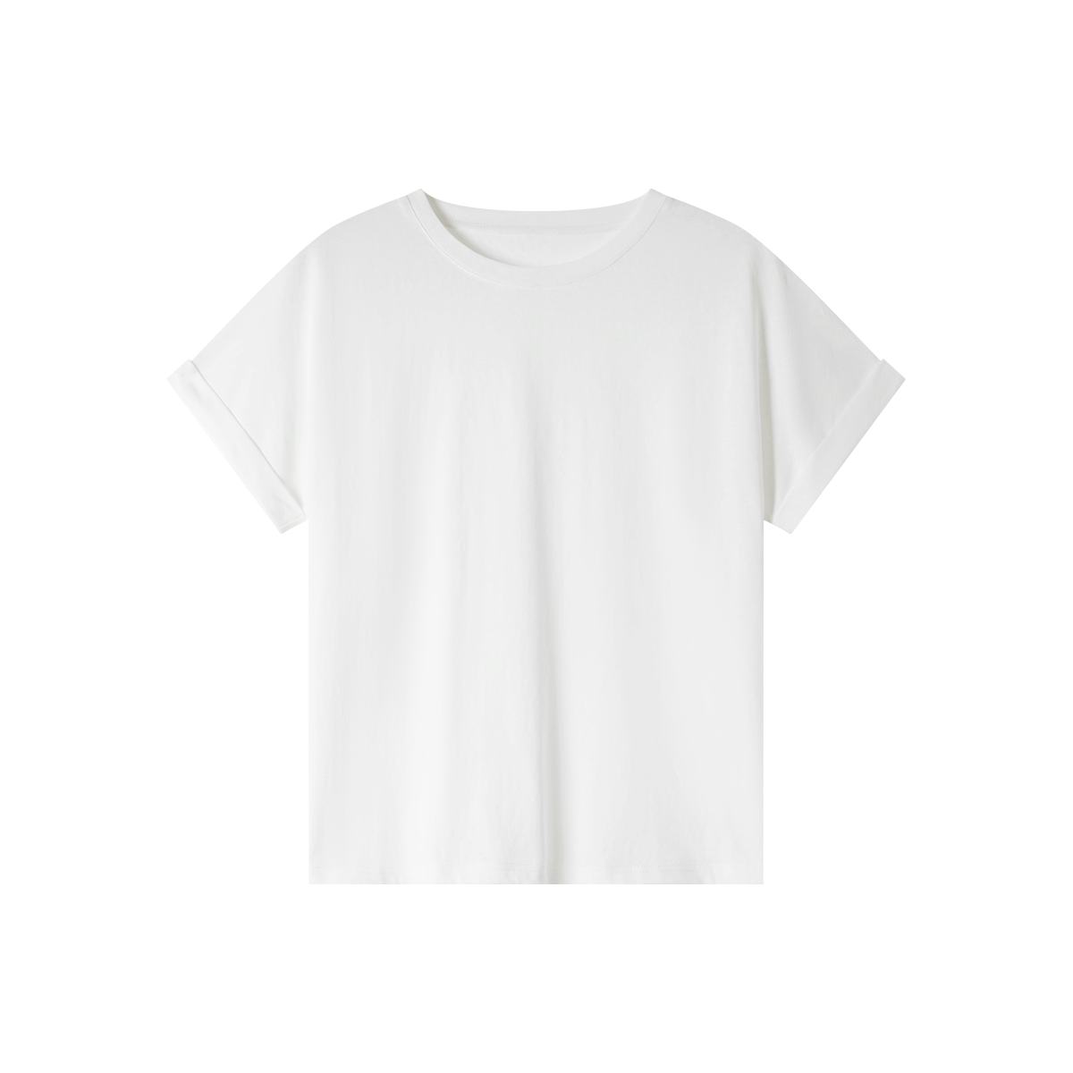 Round Neck Solid Color T-Shirt