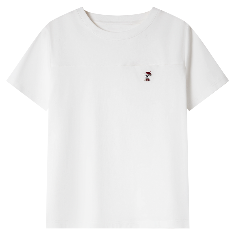Animal Embroidery Straight T-Shirt