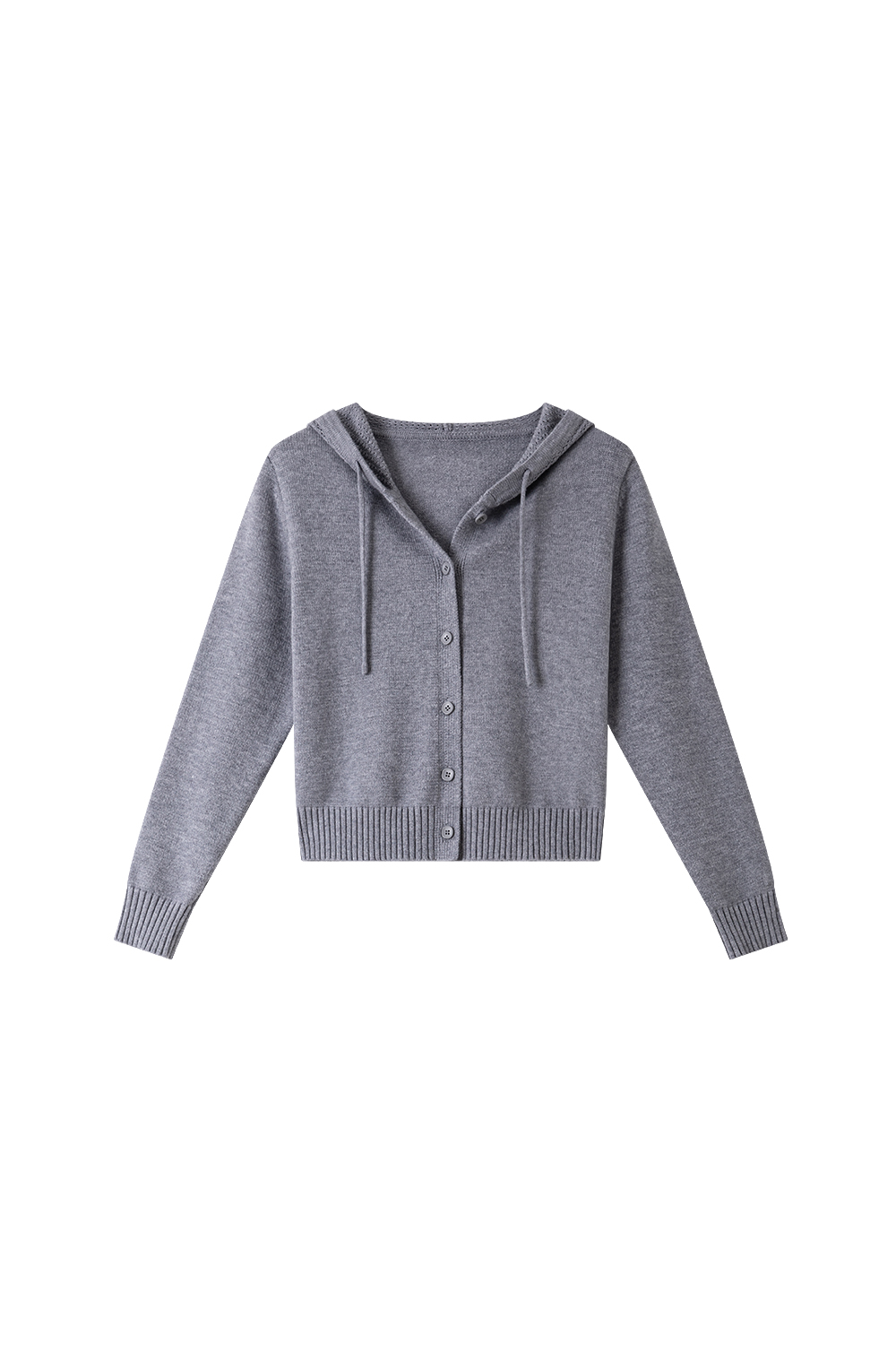 Hooded knitted cardigan coat-VIMLYSTORE