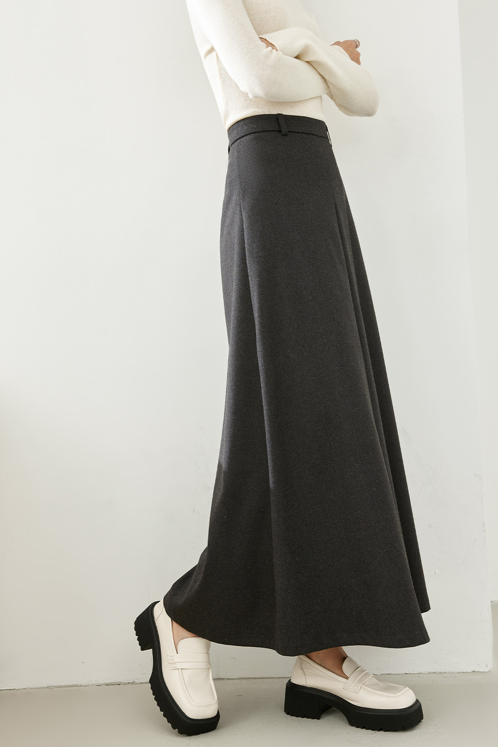 Waisted A-line Half-body Skirt