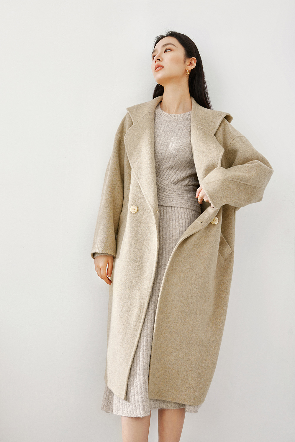 Simple Double-Faced Wool Coat