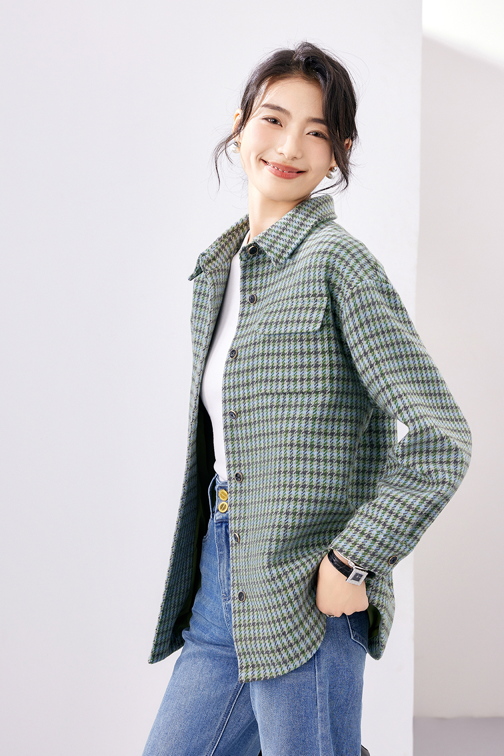 Wool Plaid Coat