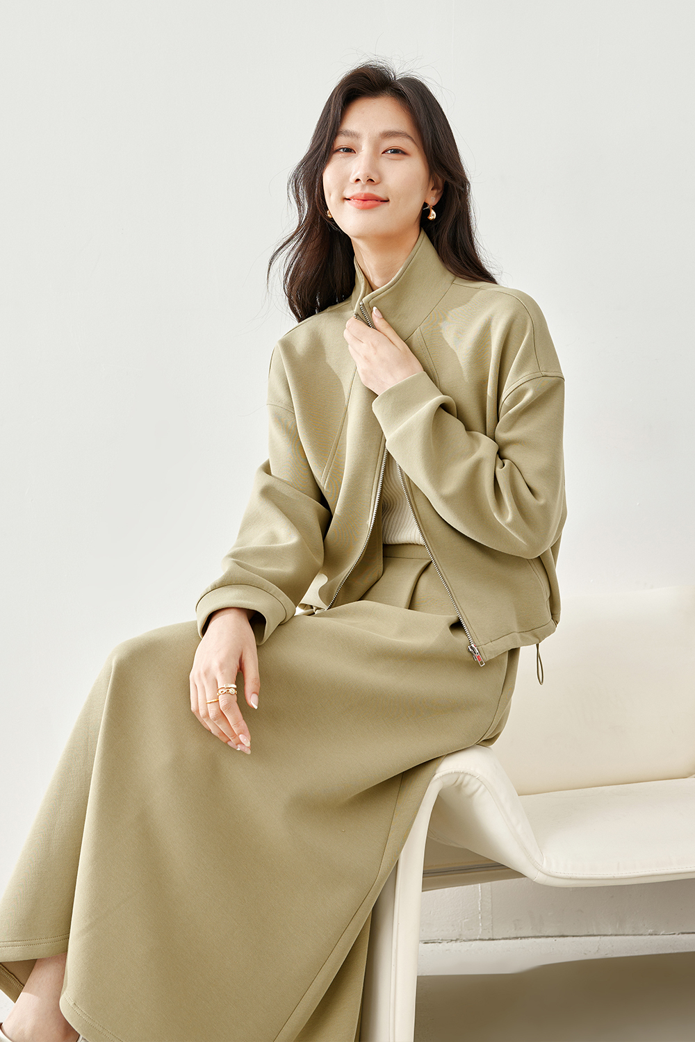 Fashionable Casual Two Piece Suit Skirt