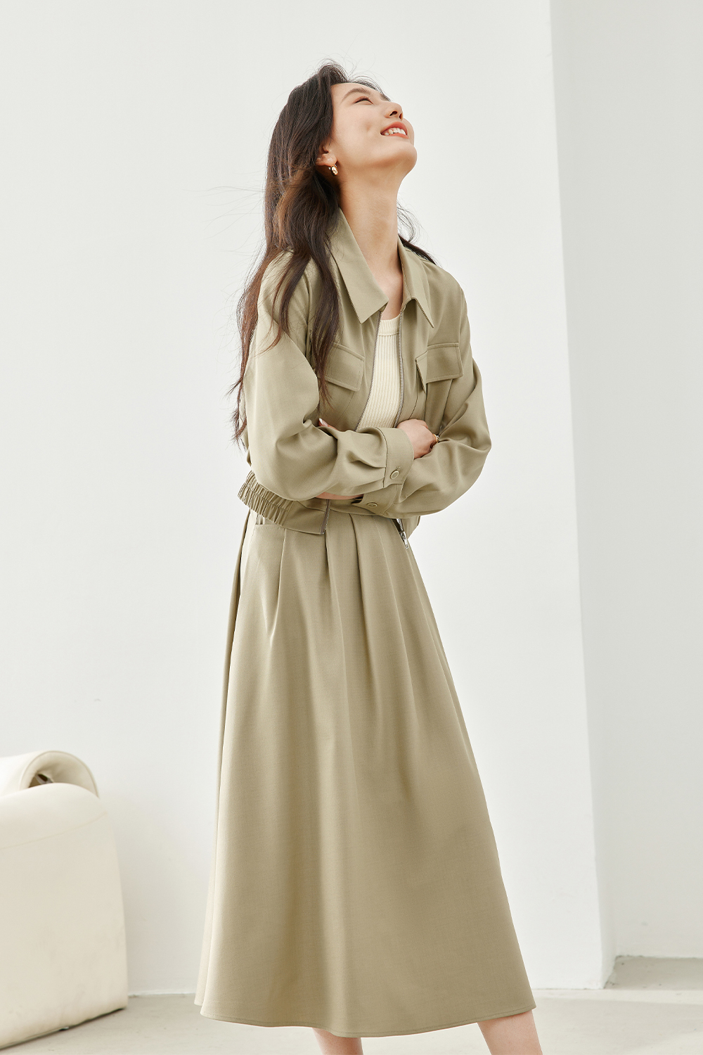 Fashionable Two Piece Suit Skirt