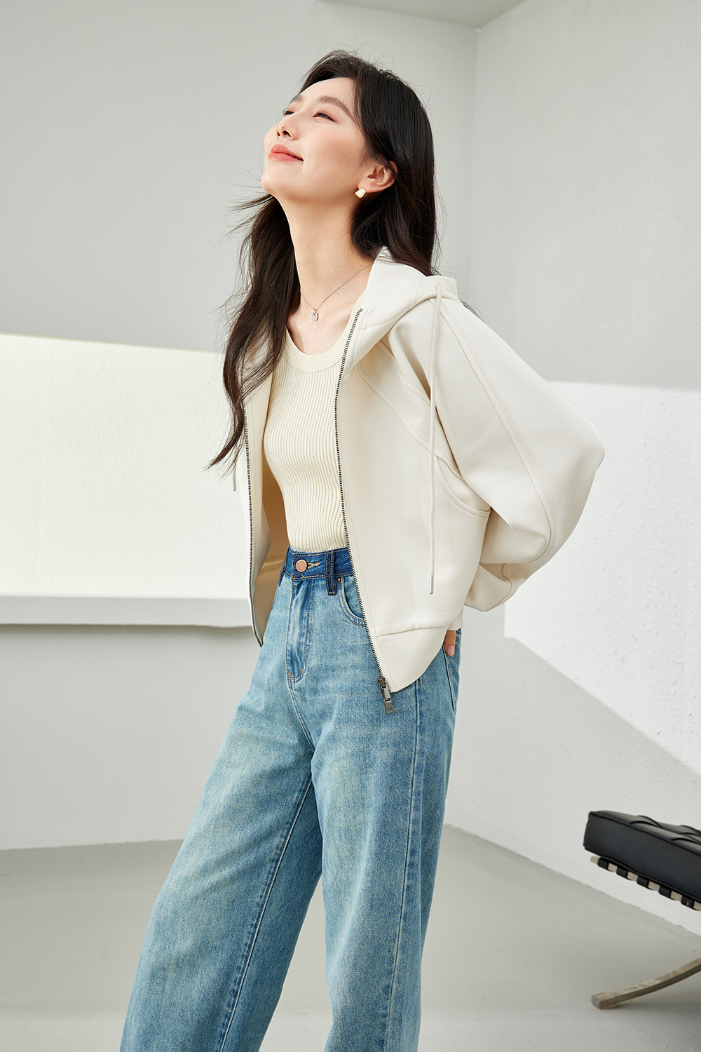 Casual Hooded Short Jacket