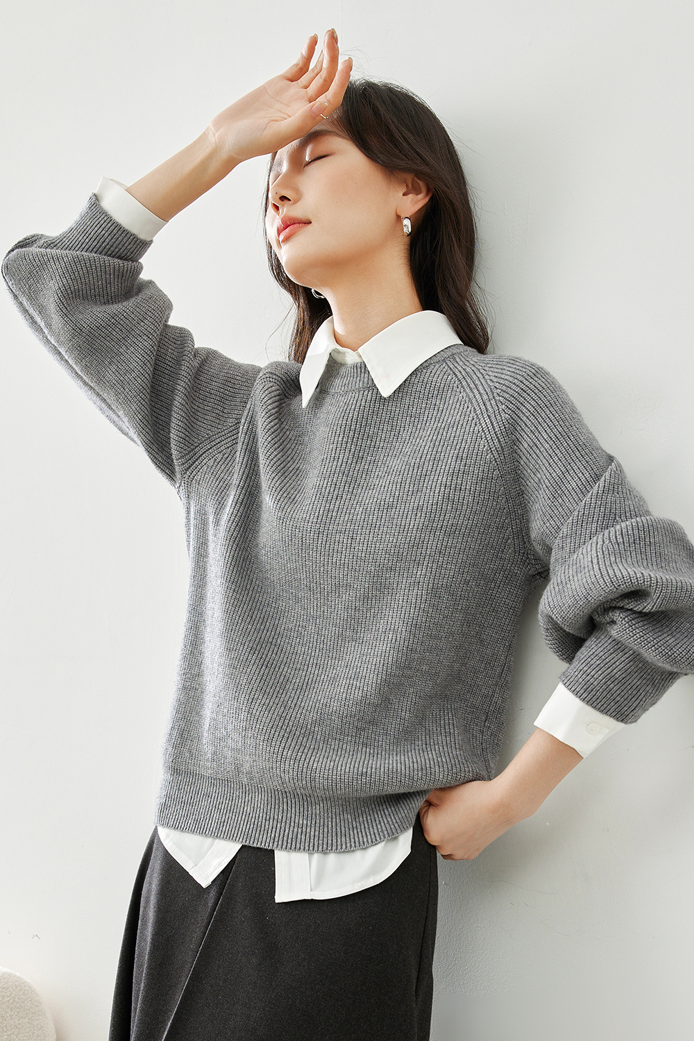 Elegant Crew Neck Sweater