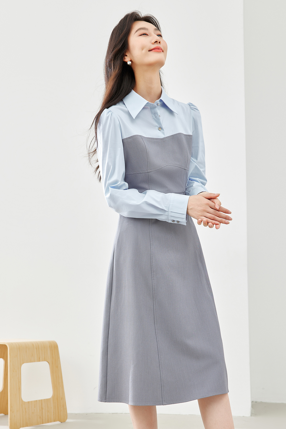 Patchwork Contrast Dress