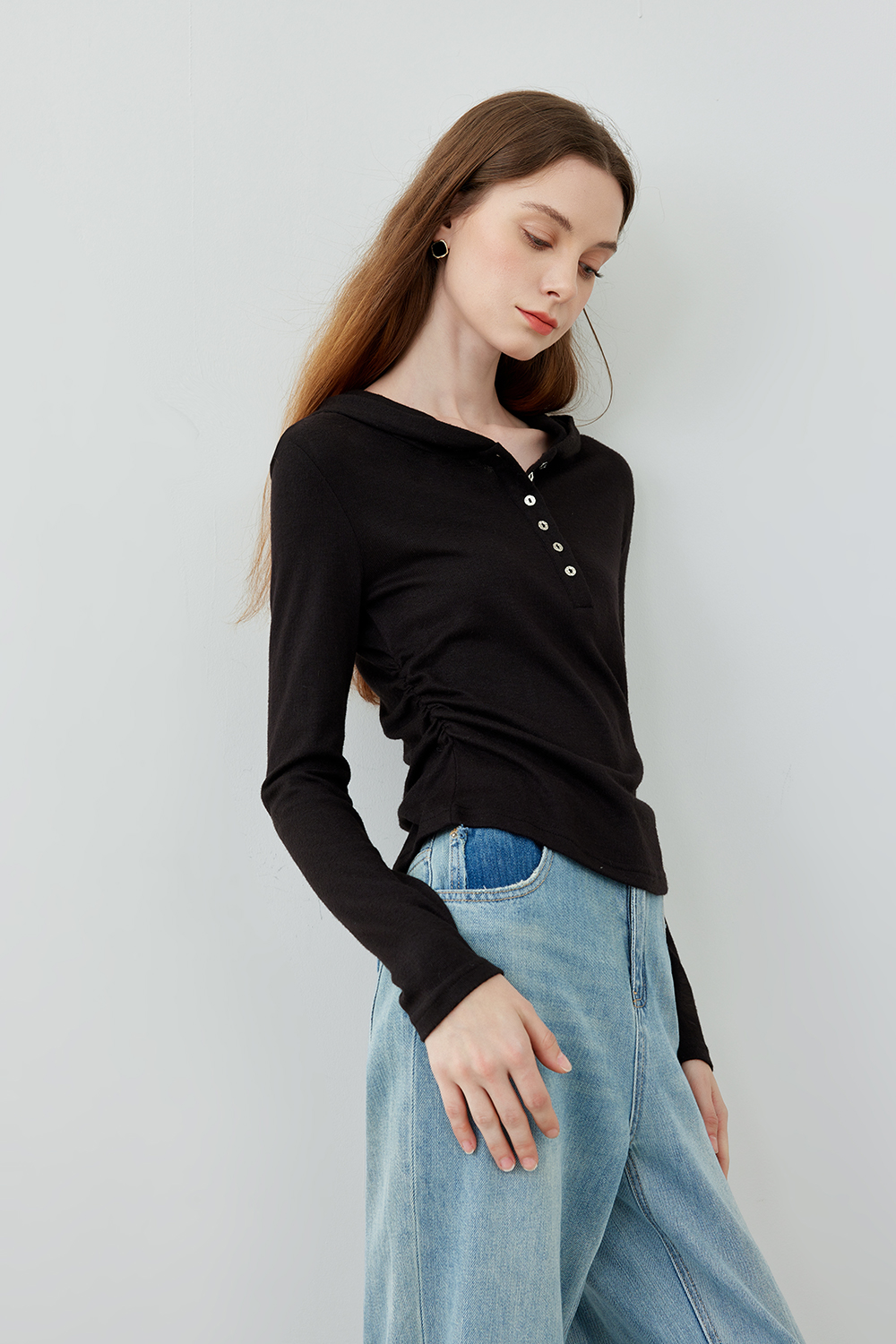 Versatile Slim-Fit Hooded T-Shirt