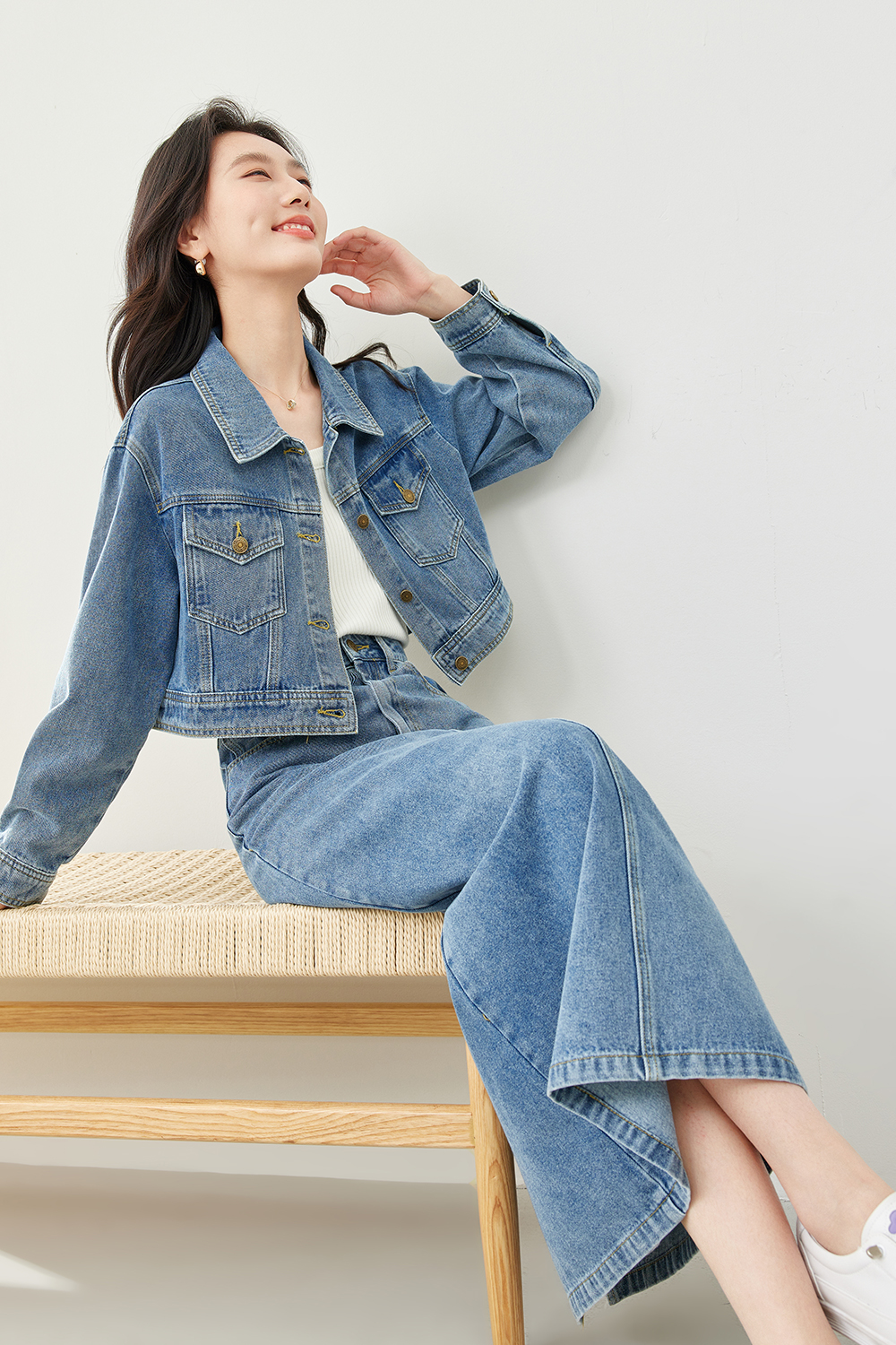 Cotton Denim Suit