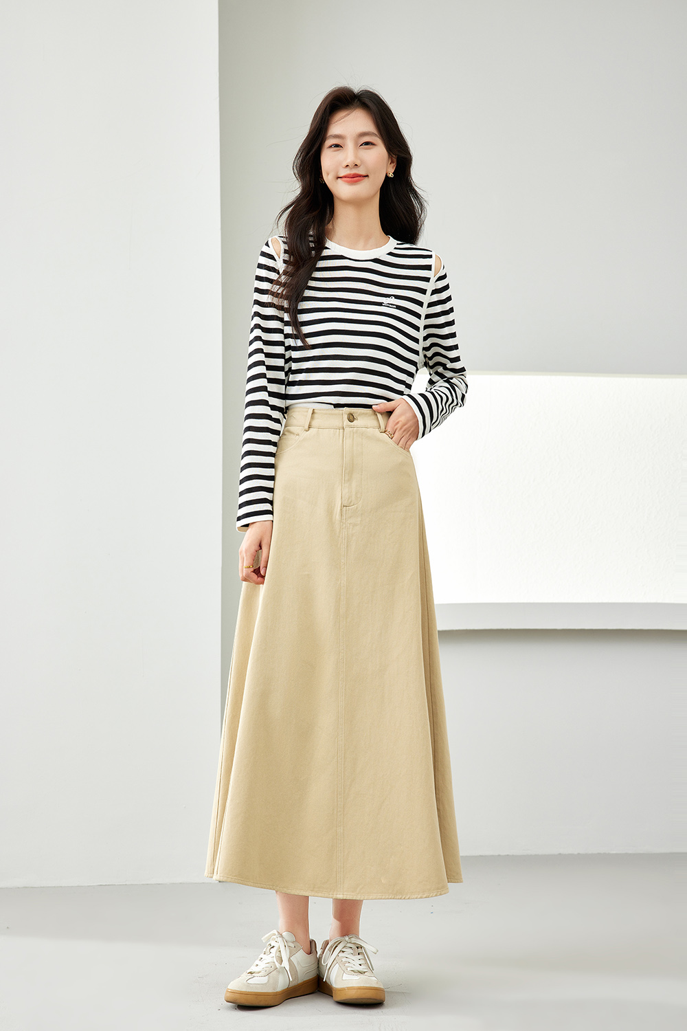 Slimming Khmer Midi Skirt-VIMLYSTORE