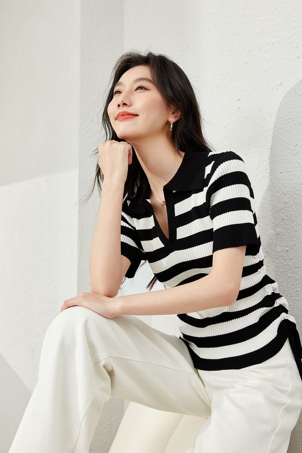 Classic Striped Sweater-VIMLYSTORE