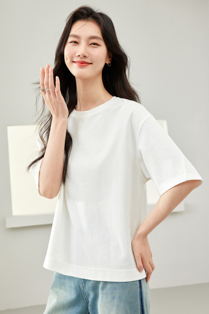 Solid Color Simple Short Sleeve T-Shirt
