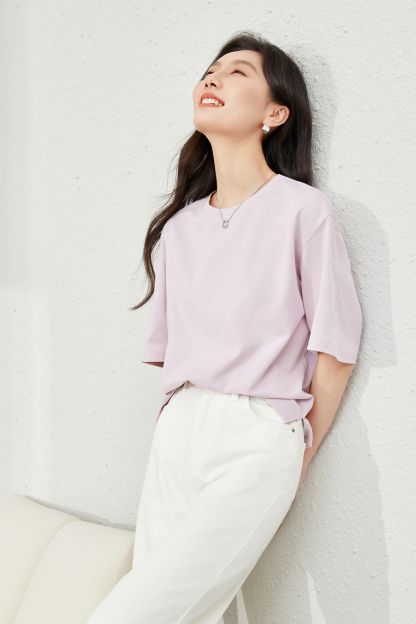 Solid Color Simple Short Sleeve T-Shirt