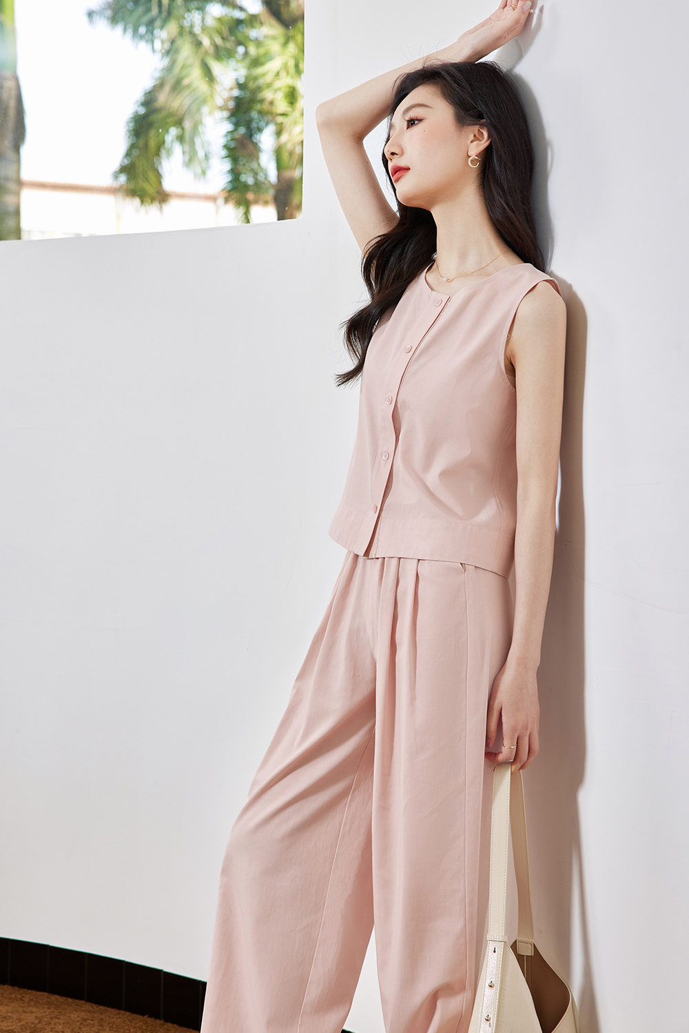 Simple Elegant Tencel Two-Piece Set