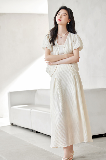 French Gentle Slimming Short-Sleeved Suit