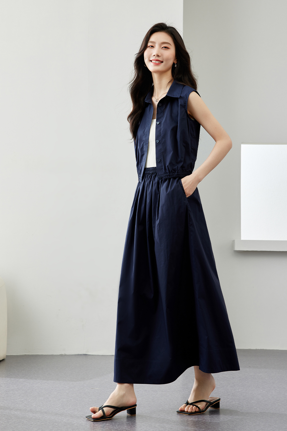 Elegant Temperament Pure Cotton Suit