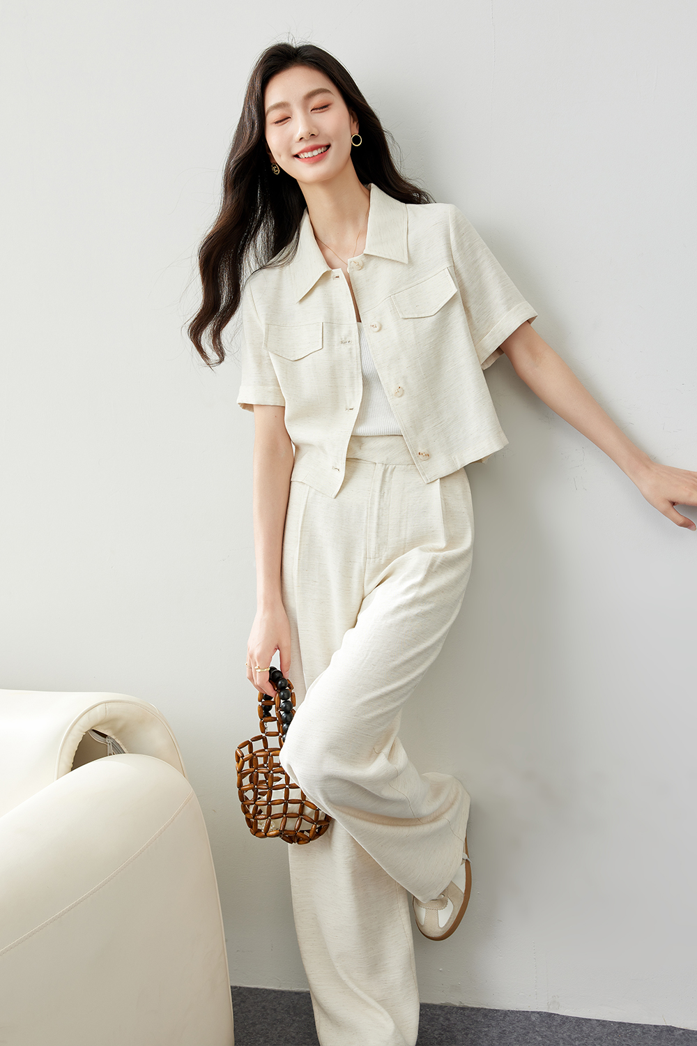 Summer Apricot Commuter Suit