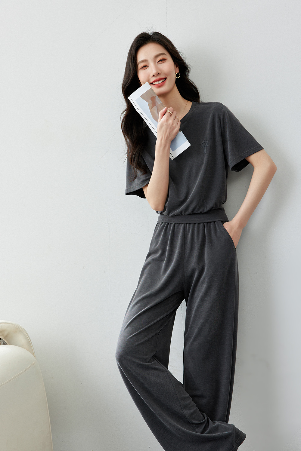 Knitted Cuprammonium Embroidered Set