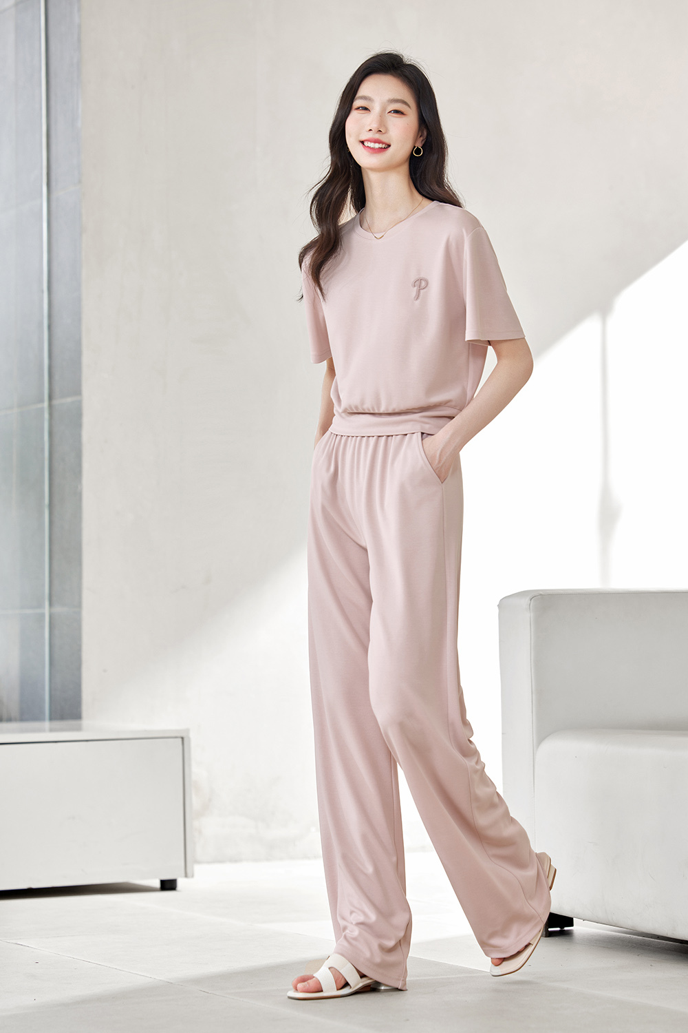 Knitted Cuprammonium Embroidered Set