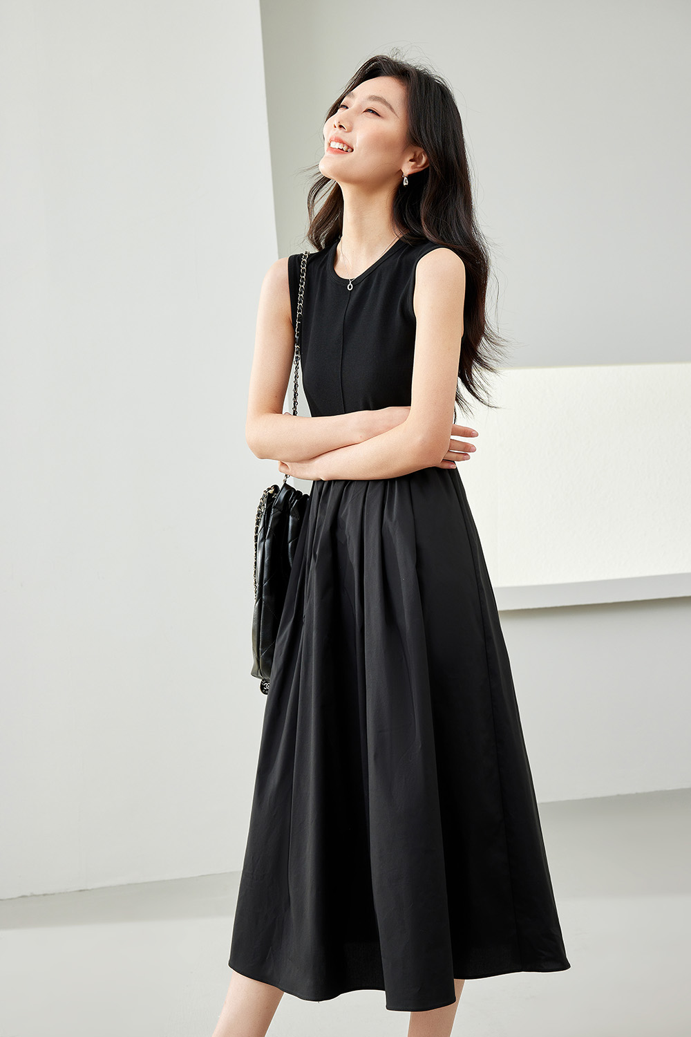 Cotton Mid-Length Umbrella Skirt
