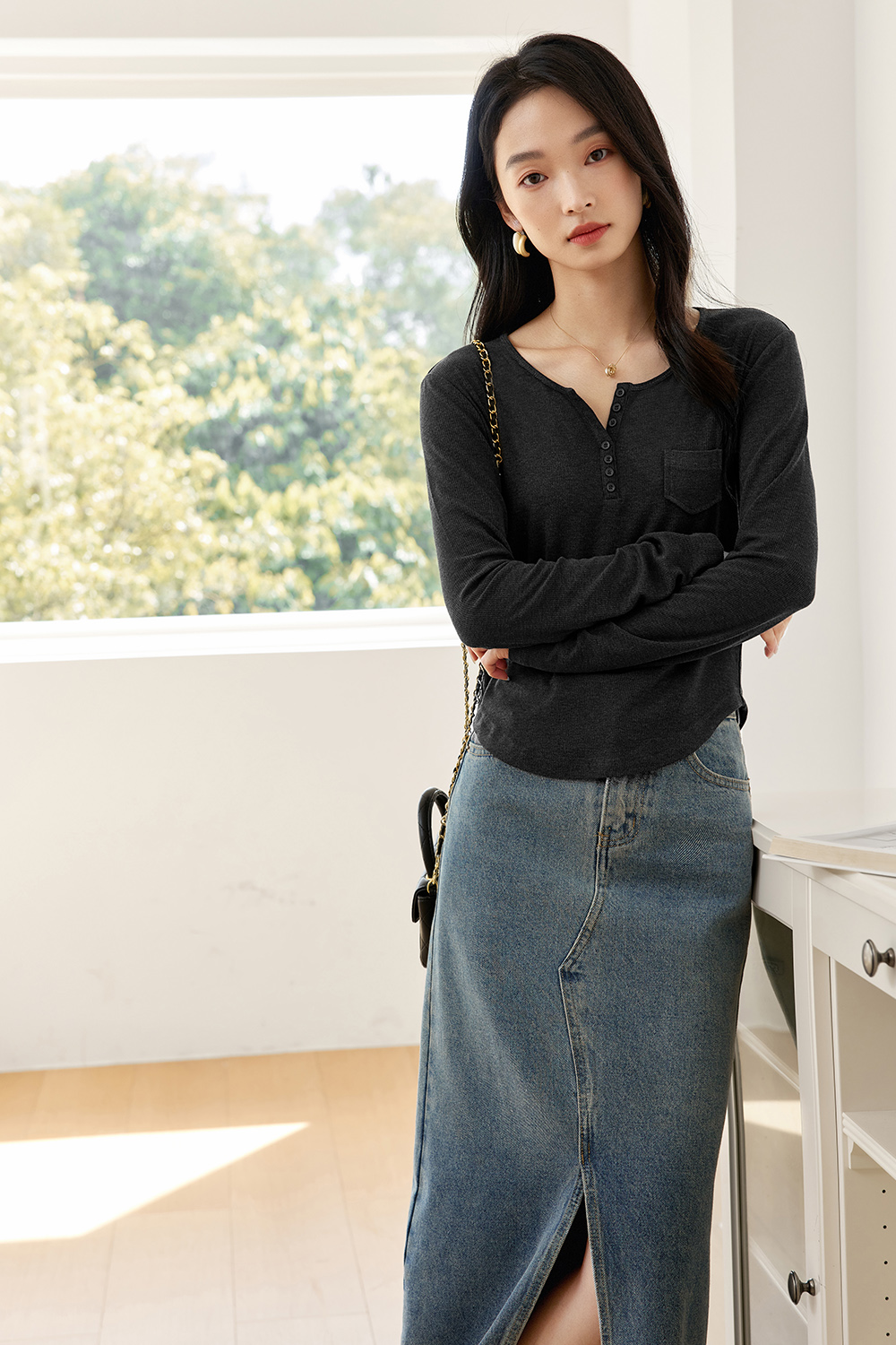 Wool Blend Bottoming Shirt