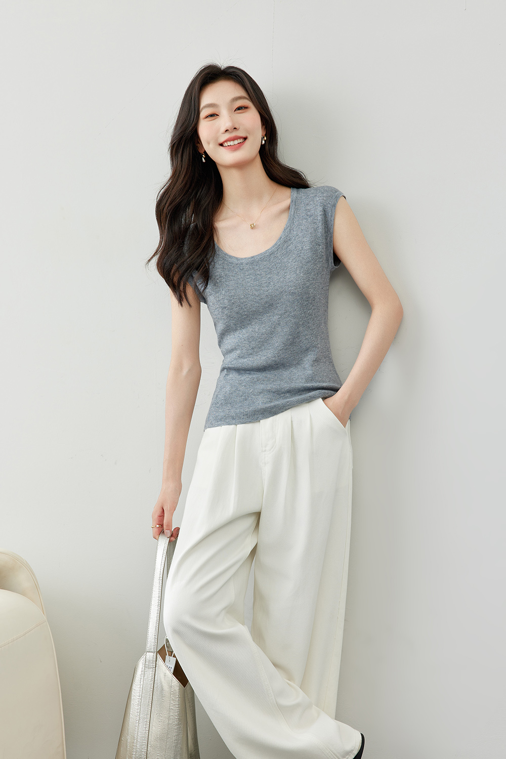Stylish All-match Elegant Knitted Sweater