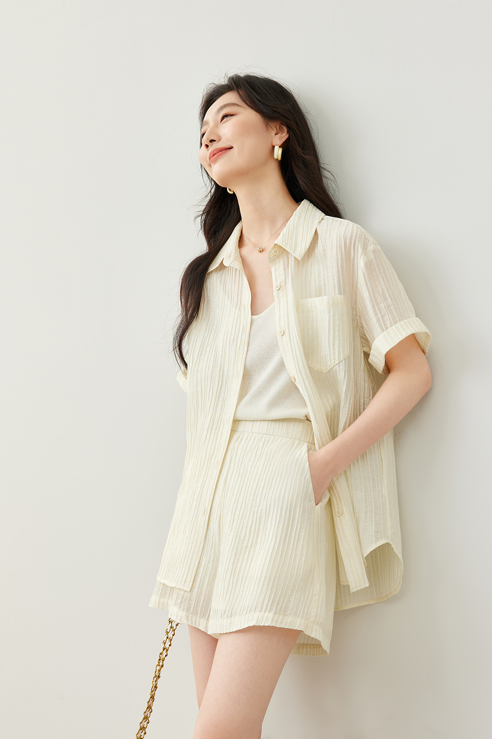 Cool Striped Lyocell Suit
