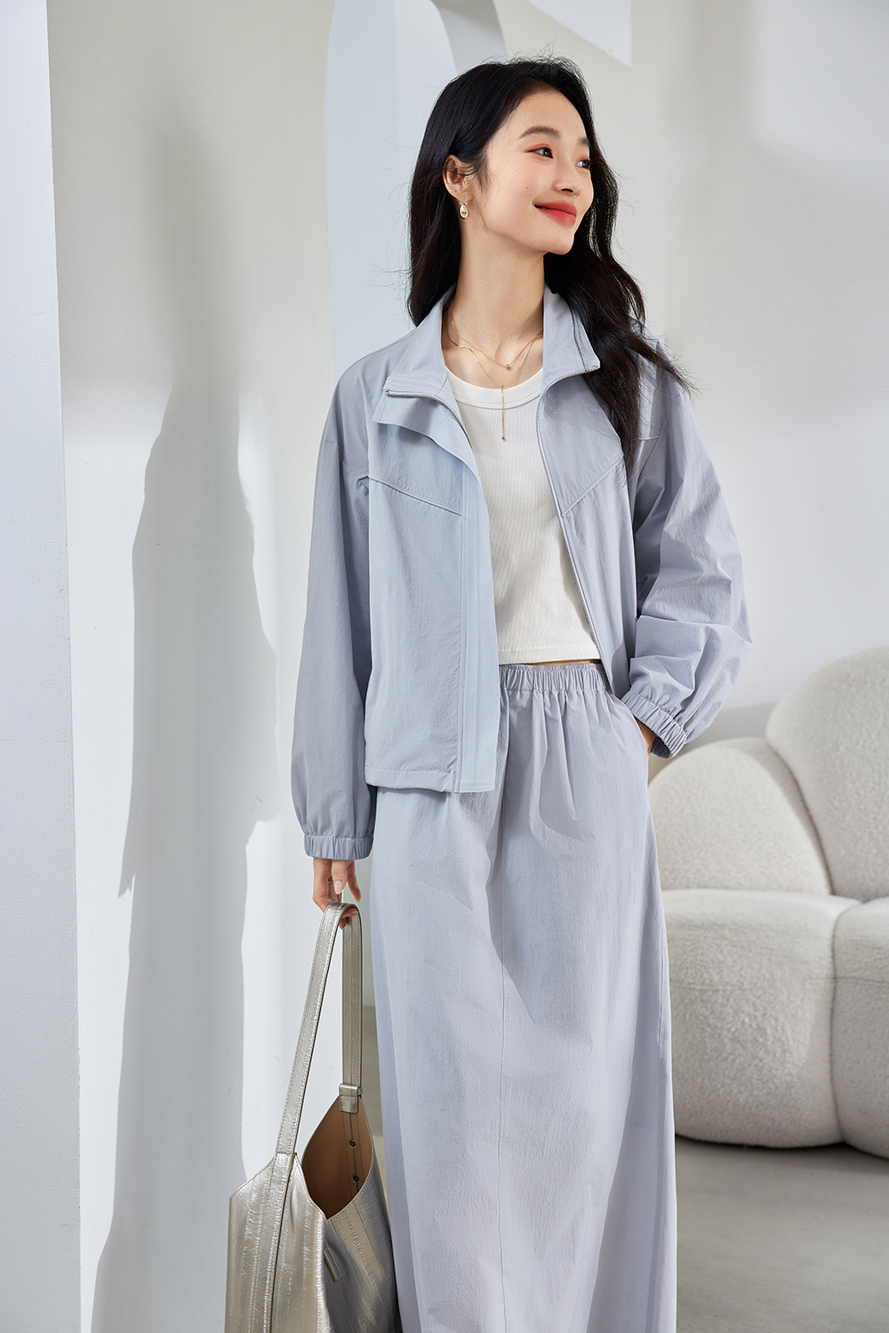 Stand Collar Workwear Casual Suit