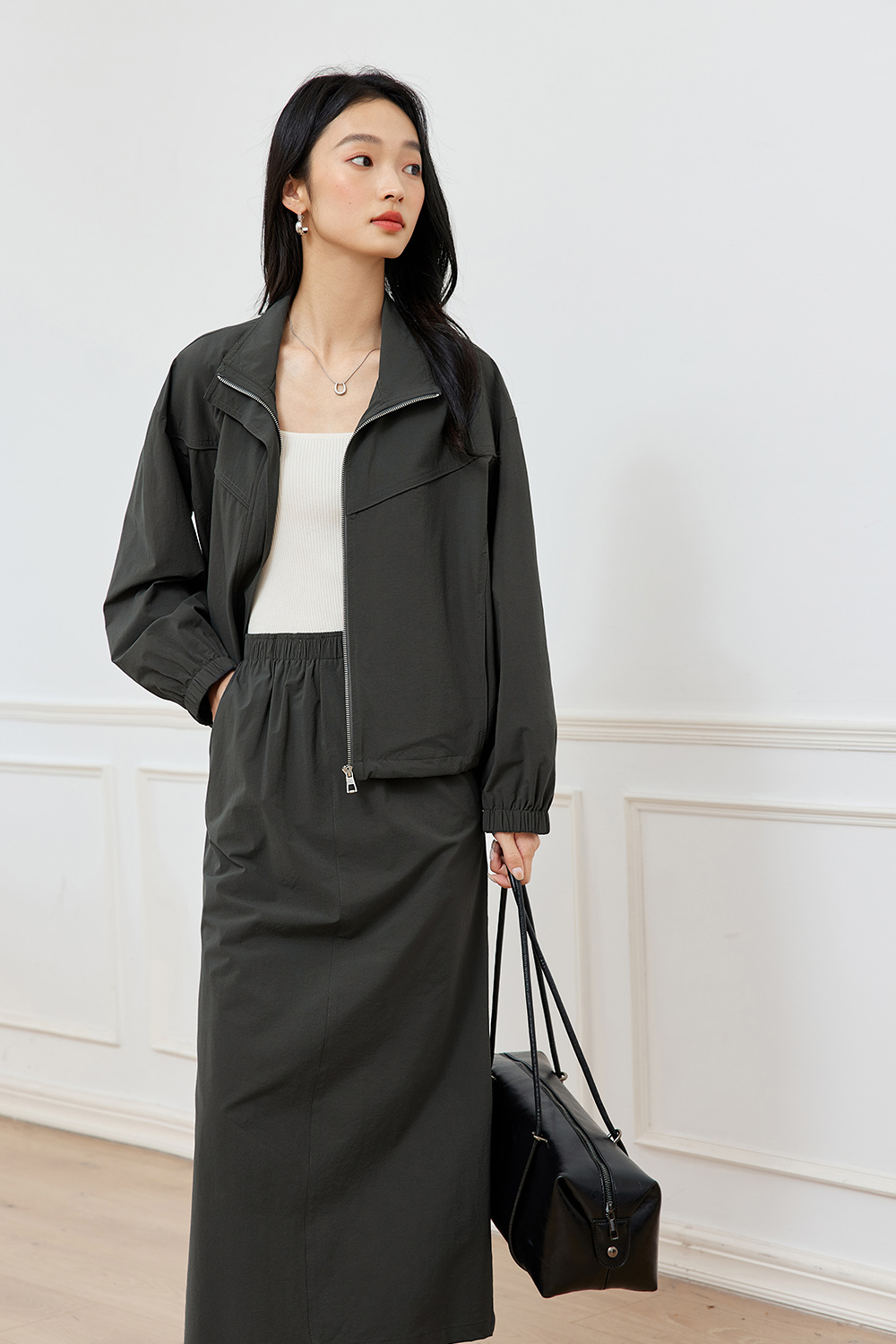 Stand Collar Workwear Casual Suit