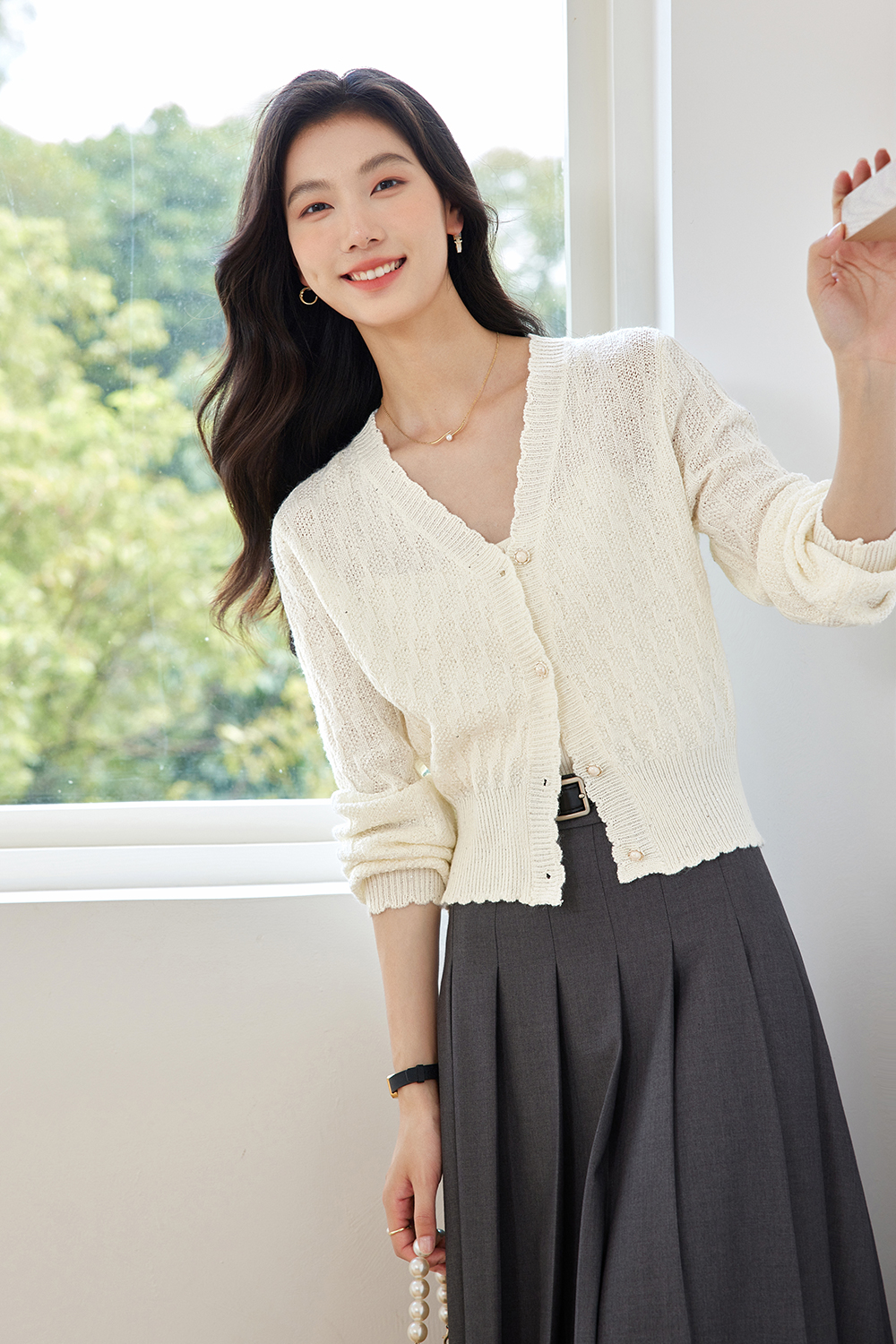 Sequin Texture Knitted Jacket