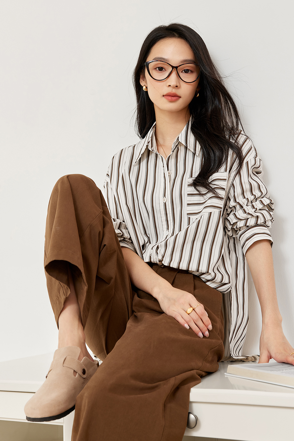 Pure Cotton Striped Fashion Shirt