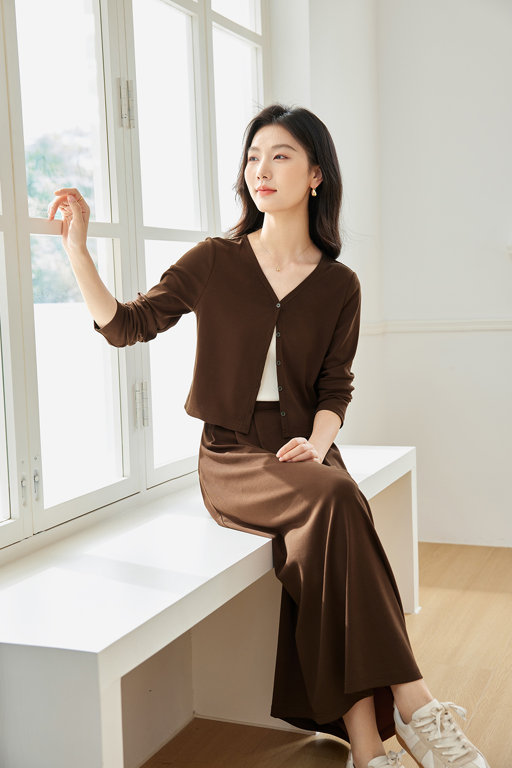 Lazy And Comfortable Cardigan Suit