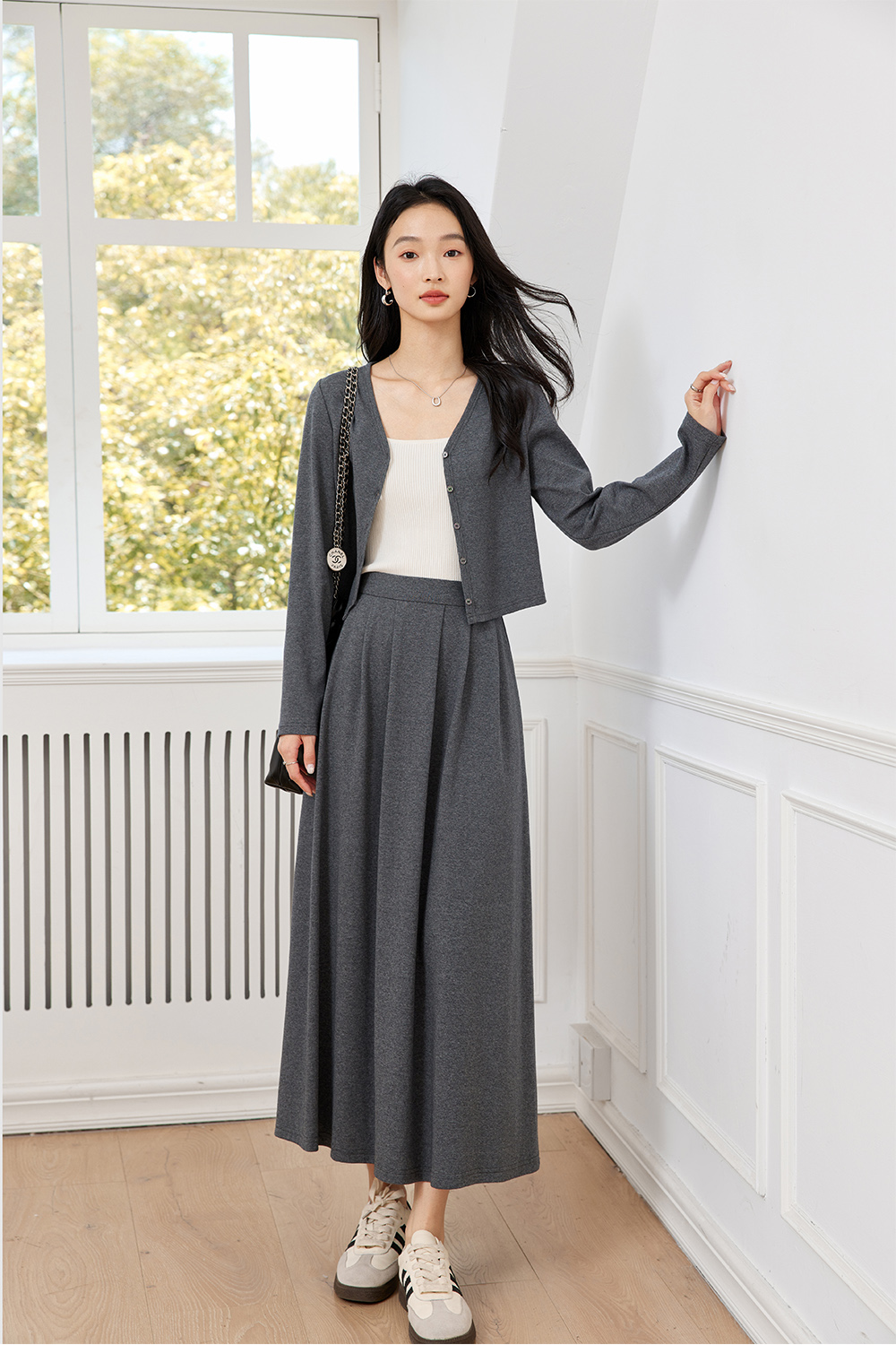 Lazy And Comfortable Cardigan Suit