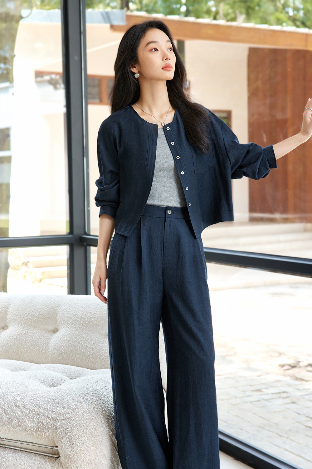 Casual Loose Linen Two-Piece Suit