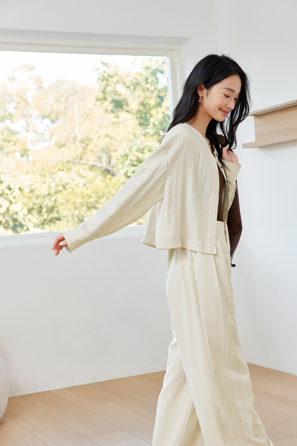 Casual Loose Linen Two-Piece Suit