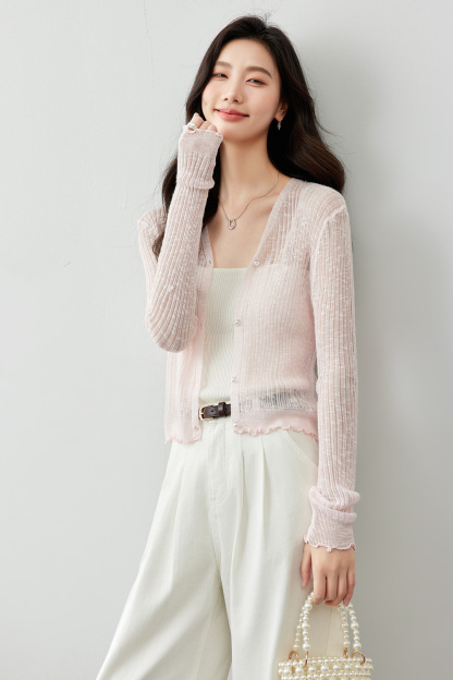 Thin Breathable Knitted Cardigan